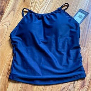 Janela Bay Swim Top NWT Small Navy